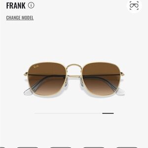 Ray-Ban Frank Sunglasses with Gold Frame and Brown Lenses